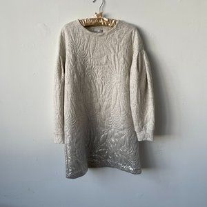 Ombré  puff sleeve quilted Zara dress